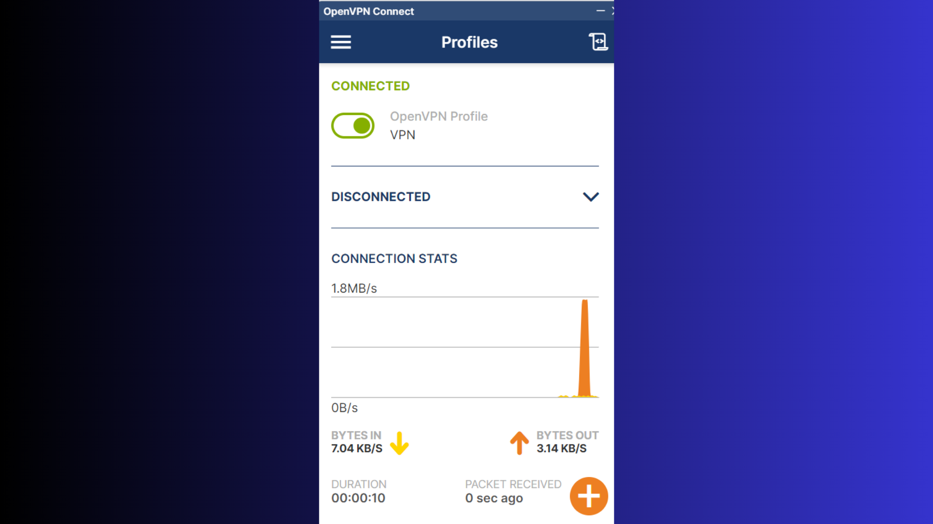 نمونه ای از اتصال به آی پی ایران با برنامه openvpn